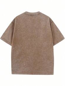 Disney Printed Wash Water T-Shirt,Disney Family Travel T-Shirt, Disney World T-Shirt,Unisex,High-Quality Pure Cotton T-Shirt,Suitable For All Seasons, Comfortable And Breathable| Exquisite Design | The Best Choice For Giving Gifts - Khaki - View 3