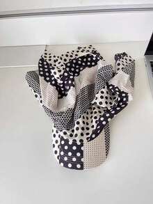 Casual Vacation Polka Dot Sun Protection Headscarf - A - View 4