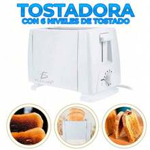 Tostadora Eléctrica De Pan 2 Rebanadas 6 Niveles - Blanco UE - Ver 3
