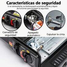 Parrilla portátil de gas butano de 2900 W - Negro - Ver 3