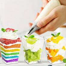 30/60pcs Dessert Cups, 150ml Sundae Cups, Fruit Pudding Cups, Mousse Cups, Ice Cream Cups, For Catering, Events And Home Parties - - - View 5