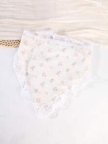 1 pieza Pañuelo de cabeza con estampado de fresa y flores, con encaje, de estilo campestre fresco para mujeres, para primavera/verano, para uso diario/viajes/vacaciones, accesorios para el cabello de mujer, bandanas de verano, diademas de playa - Multicolor - Ver 12