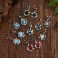 Fashion Unique Design Elegant And Exquisite Imitation Crystal Geometric Earrings Women's Jewelry Party Gifts - Black-1 - View 3