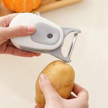 1pc Multi-Function Stainless Steel Peeler, Kitchen Fruit & Vegetable Potato Peeler - Multicolor - View 3