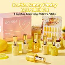 Beetles Yellow Gel Nail Polish Set - Sunny Pantry With Color Card, 6Colors HEMA FREE Yellow Gel Nail Polish Set 15ML/0.51FlOz - skafferi - Visa 2