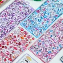 1pc Genuine Chuko 3D Embossed Stickers, Crystal Children's Reward Stickers For DIY Handcraft, Phone, Album, Fridge, Creative Candy Decor Cartoon Animal Stickers - 彩色 - 查看 6