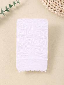 1/3 Pairs Beige Lace-Trim Baby Capri Tights With Heart Jacquard Cut-Outs, Girls Lolita Tights With Mosquito Protection & Snag-Resistant Fit, Ultra Soft Stretchy Breathable Non-Binding Everyday Capris, 0-36 Months For Spring Summer School Wedding & Daily Wear, Baby Tights, Girls Tights, Lolita Tights, Capri Tights, Sheer Tights, Back To School Gift Girls Wardrobe Collection - Multicolor - View 4