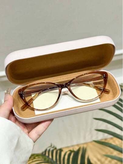 1 dụng cụ trang điểm mắt mèo, chất liệu TPR (cao su nhiệt dẻo) màu trơn, không cần kính thuốc (không bao gồm hộp đựng kính)