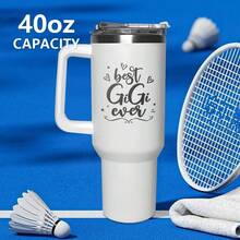 1pc,40 Oz Cup, 40oz Cup Stainless Steel Vacuum Insulated Tumbler With Lid And Straw For Water, Iced Tea Or Coffee, Smoothie And More, 40oz Reusable Double Walled Vacuum Insulated Stainless Steel Water Bottle With Handle For Outdoor Activities, Camping - Multicolor - View 7