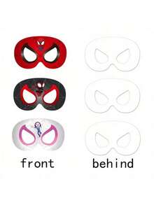 Marvel 6pcs Spider Man Multiverse Paper Eye Mask Party Gift Festival Event Equipment New Year's Gift, Valentine's Day Gift, Easter Gift (Stochastic Style) - Multicolor - View 3