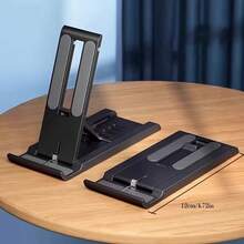 可调节折叠平板电脑/手机支架，适用于4.6-12.9英寸设备，PVC材质，6档高度调节，兼容Kindle、Switch和直播桌面设备 - 查看 2