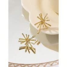 1 Pair Fashion Elegant Personalized Sunflower Stud Earrings,Gold Jewelry,Summer,Valentine's Day - 黃金-1 - 查看 4