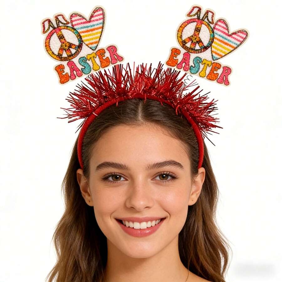 1pc Rabbit & Chick Egg Cartoon Party Cute ABS Plastic Easter Headband - Multicolor - View 1