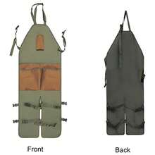 Tablier avec protection des jambes étendue - Version en tissu Oxford résistante aux salissures et durable - Tablier de jardinage extérieur pour le rangement des outils - Préféré des jardiniers professionnels, des utilisateurs domestiques et des passionnés de jardinage - Sans fil - Voir 7