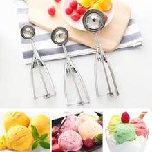 1pc Premium Stainless Steel Ice Cream Scoop - Perfect For Digging And Serving Ice Cream, Kitchen Tool - Silver - View 8