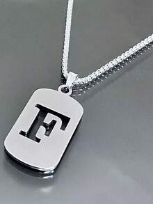 简约时尚百搭26个英文字母项链，男女皆宜，适合情侣、约会、日常佩戴 - 彩色 - 查看 21