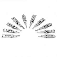 10pcs Professional Locksmith Tools, Lock Picking Training Tools, 2-In-1 Lock Pick Set - A - View 1