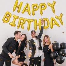 1 Pc Gold Custom Letter Balloons Kit 16Inch, DIY Phrase Banner For Wedding Birthday Party Supplies, A-Z Letters,0-9 Numbers(Gold) - Gold 16-inch Letter - View 5