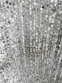 5 chiếc dây sequin PVC lấp lánh màu bạc dài 5 mét (196,85 inch) dùng trang trí đám cưới | Sequins PVC sáng bóng, thích hợp cho tiệc tại nhà, lễ cưới, trang trí tiệc chiêu đãi. - Xem 2