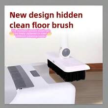 3-In-1 Broom And Dustpan Set, Combines Broom, Dustpan And Hidden Floor Brush, 180° Rotation For Thorough Cleaning, Auto-Retract Design To Prevent Leakage, Can Remove Hair Without Hand-Pulling, Foldable And Upright Storage To Save Space, Making Home Cleaning More Efficient And Convenient. - Triple - View 4