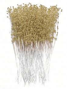 50/30/10颗迷你仿珍珠花，白色珍珠珠子，适用于新娘婚礼珍珠花束派对装饰、DIY花环、新娘婚礼珍珠花束装饰、家居派对装饰工艺品、礼品、生日、毕业典礼 - 金色 - 查看 8