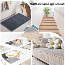 1pc Ivory Non-Slip Rug Pad, Thick & Gripping Area Rug Backing, Trimmmable Non-Slip Carpet Pad For Hardwood Floors, Can Be Cut To Fit Halls, Kitchen, Bathroom, Bedroom, Living Room, Office - Beige - View 11