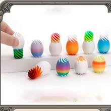 1pc Easter Egg Twist Toy, Stress Relief Spiral Finger Spinner - Multicolor - View 2