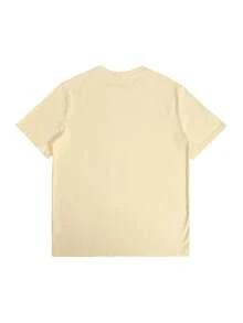 Pink Brain Chain Graphic Inspirational T-Shirt,Comfortable Casual Short Sleeve, 220 Grams Heavyweight Cotton Printed T-Shirt - 杏色 - 查看 2