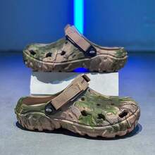 Men's Casual Slip-On Sandals, Non-Slip Beach Mules, Summer - Khaki - View 5