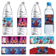 Marvel 10张主题水瓶标签 - 生日水瓶包装纸，派对用品，适用于生日派对和主题活动 - 彩色 - 查看 2