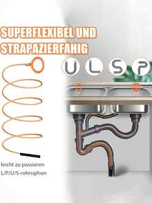 1/2/4pcs Drain Cleaner Tool, Drain Pipe Clog Remover, Hair Removal Tool, Drain Cleaning Tool, Drain Unclogging Tool, Flexible Snake Tool, Effectively Clears Clogged Debris, Suitable For Sink, Shower And Bathtub Hair Clog Removal - Multicolor - View 7