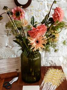 50/30/10颗迷你仿珍珠花，白色珍珠珠子，适用于新娘婚礼珍珠花束派对装饰、DIY花环、新娘婚礼珍珠花束装饰、家居派对装饰工艺品、礼品、生日、毕业典礼 - 金色 - 查看 6