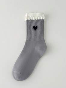 3双休闲百搭运动条纹中筒袜 - 黑與白 - 查看 12