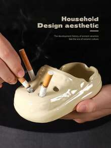 造型别致的镂空鞋型烟灰缸，可爱便携的桌面无烟烟灰缸，适合室内外家居、庭院、办公室等场所，酷炫的雪茄烟灰缸，男女皆宜的手工礼品 - 彩色 - 查看 8