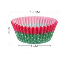 100 chiếc/gói Giấy lót bánh cupcake in ngẫu nhiên, cốc giấy chống dầu mỡ, quà tặng Ngày của Mẹ, đồ dùng cho mẹ, dụng cụ làm bánh - Nhiều màu - Xem 6