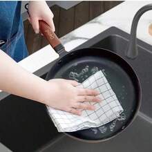 2条黑白棉质洗碗布，吸水性强，多用途厨房/茶巾 - 40*60cm - 查看 9