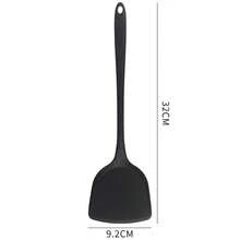 8pcs Silicone Kitchen Cooking Utensil Set, Including Chinese Spatula, Wok Spatula, Soup Ladle, Strainer, Frying Spatula, Pasta Server, Salad Tongs, Honey Dipper, Available In Red And Black Colors - Multicolor - View 21