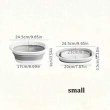 可折叠宠物浴缸，小型犬洗澡盆带排水口，可折叠洗衣盆，洗衣篮，猫狗浴缸 - 彩色 - 查看 10