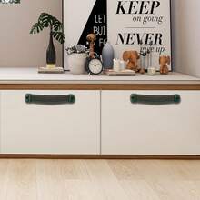 2pcs PU Leather Drawer Pulls, Leather Suitcase Handle, Leather Cabinet Handles With Mounting Screws, Modern Leather Cabinet Pulls - 2Pcs - View 6