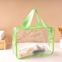 可重复使用的透明PVC国际象棋游戏收纳袋，防水旅行收纳袋，带拉链，也可用于收纳积木、拼图、毛绒玩具等，透明PVC玩具收纳袋 - 彩色 - 查看 10