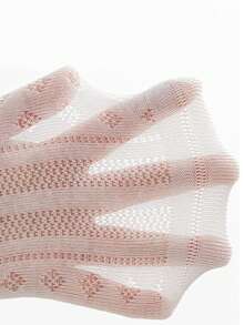 5 Pairs Kids Cartoon 3D Bow Socks, Girls Toddler Breathable Mid-Calf Socks With Heart Mesh Design, Suitable For Casual Daily Wear - Multicolor - View 4