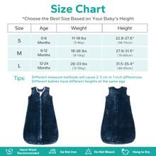 1,5 TOG Flanell Baby Schlafsack, warme Säuglingsdecke zum Anziehen, geeignet für alle Jahreszeiten - Marineblau - Übersicht 6