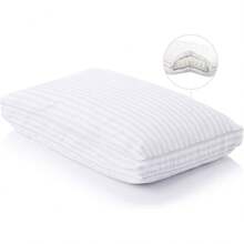 Convolution Gelled Microfiber With Convoluted Memory Foam Pillow - Down Alternative - Queen - White - View 1
