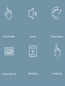 AKKHOO Keyboard Nirkabel Magnetik, Keyboard Nirkabel Portabel dengan Kontrol Sentuh, Cocok untuk Tablet, Ponsel Pintar, Keyboard Kantor Nirkabel - Putih - View 3