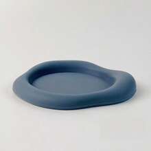 Irregular-Shaped Silicone Heat-Insulating Coasters For Home Use, Nordic Thickened High-Temperature Resistant Round Anti-Slip And Heat-Resistant Coffee Coasters - trắng - Xem 7
