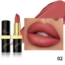 Pudaier Luxury Velvet Semi-Matte Lipstick - Long-Lasting Color & Moisturizing Formula Black & Gold Lipstick, Suitable For Daily Wear Or Special Occasions, Soft Velvet Texture For Perfect Makeup - 02 - View 6