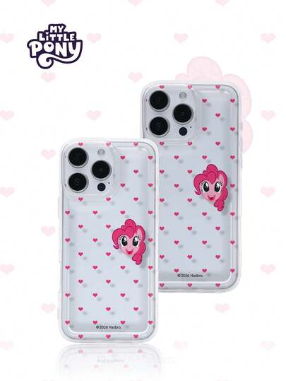 Hasbro Ốp điện thoại hình trái tim màu hồng My Little Pony Pinkie Pie chính hãng, ốp lưng trong suốt mới, tương thích với dòng Samsung Galaxy/tương thích với iPhone 17, 17 Air, 17 Pro, 17 Pro Max, 11, 12, 13, 14, 15, 16 Pro, 16 Pro Max, 14 Plus, 15 Plus, 16 Plus, 15 Pro Max, 16 Pro, 16 Pro Max, XR - Quà tặng mùa xuân