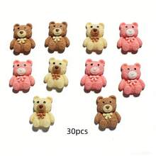 Gemischte Farben Teddybär Accessoires, DIY Haarclips, niedliche Glimmer Farben, DIY Handyhülle Accessoires - Gemischte Farben - Übersicht 14