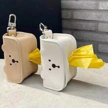 1pc Leather Dog Poop Bag Holder, Cute Pet Waste Bag Dispenser, Convenient Dog Poop Bag Carrier - Multicolor - View 7