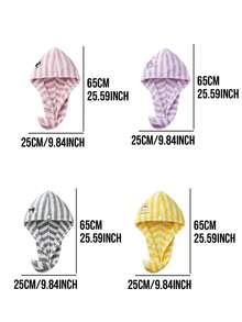 Sanrio Diagonal Hair Drying Cap,Kuromi,Pompompurin,Super Absorbent,Quick Dry,Soft Fabric,Anti-Frizz,Reduces Hair Damage,Portable,Lightweight,For Long Thick Hair,Curly Straight Hair Friendly,Gentle On Hair,Estt, Forcair, Travelt, 3kd Style,Sanrio Fans Essential,Collectible Merchandise,Great Gift Idea,Hair Care Accessory,Daily Use Must Have - 彩色 - 查看 4